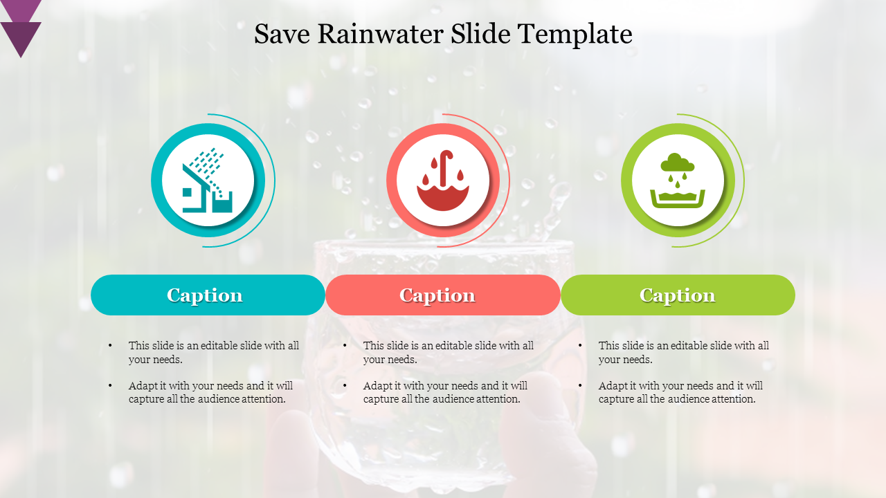 Save Rainwater Slide Template